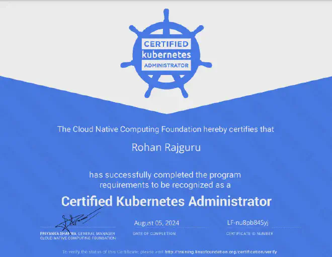 CKA certificate